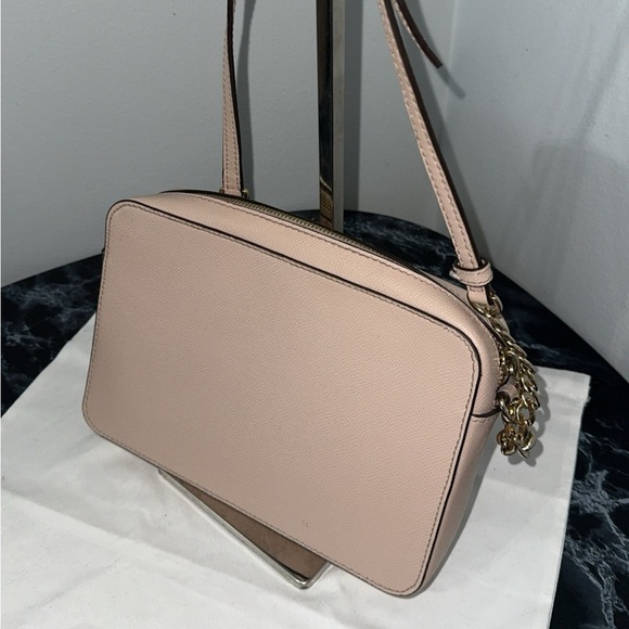 Michael Kors Handbag Jet Set Powder Pink Leather Crossbody Bag AUTHENTIC - Picture 7 of 9